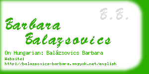 barbara balazsovics business card