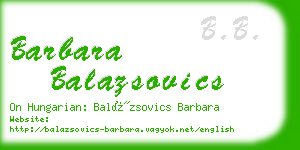 barbara balazsovics business card